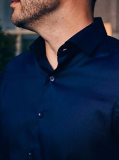 Overhemd Navy Blauw Twill DR-05 Donkerblauw - 39,38,40,41,42