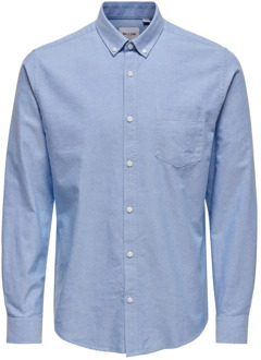 Overhemd Only & Sons , Blue , Heren - 2Xl,Xl,L,M,S