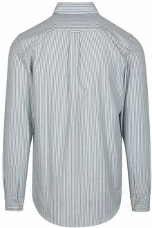 Overhemd Oxford Borstzak Streep Lichtgroen - XXL