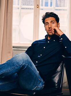 Overhemd Oxford Navy Donkerblauw - 3XL,L,M,S,XL,XXL