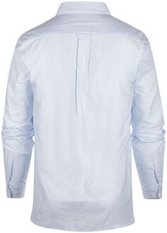 Overhemd Oxford streep regular fit button-down Light Blue Blauw