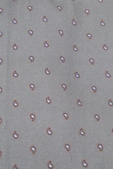 Overhemd Paisley Antraciet Grijs - 38,39,40,41,42,43