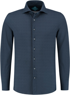 Overhemd Performance Twill Navy Blauw   40