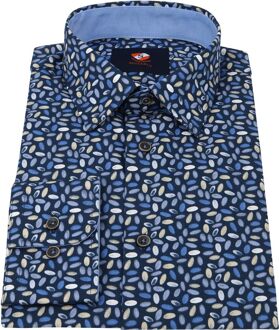 Overhemd Pillen Navy Blauw - 38