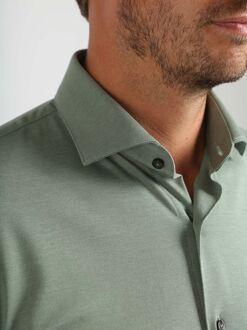 Overhemd Pique Groen - 38,39,40,41,42,43