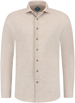 Overhemd Pique Performance Mel. Beige  39