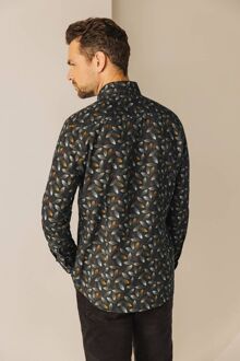 Overhemd Print Antraciet - L,M,XL