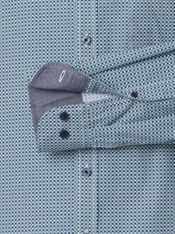 Overhemd Print Blauw - 3XL,4XL,5XL,6XL,L,M,XL,XXL