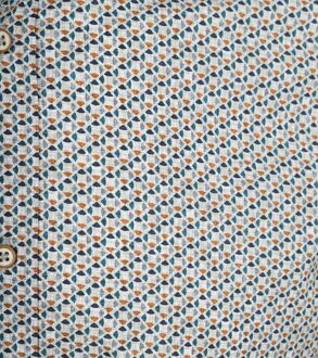 Overhemd Print Blauw - 3XL,L,M,XL,XXL