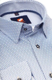Overhemd Print Bloemen Blauw 267-9 - 39,40