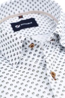 Overhemd Print Wit - 38,39,40