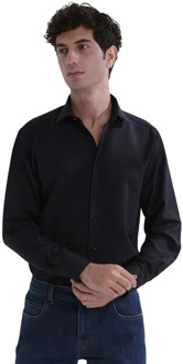 Overhemd regular fit Zwart - 44 (XL)