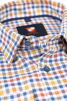 Overhemd Rood Gele Ruiten Geel - 38,39,40,41,42