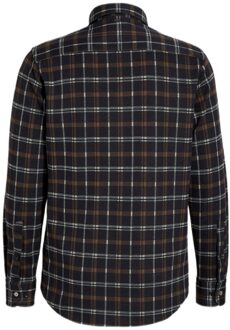 Overhemd Ruit Navy Donkerblauw - L