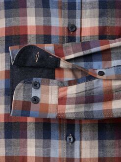 Overhemd Ruiten Herringbone Multicolour - 3XL