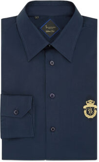 Overhemd Slim Fit Crest Donkerblauw - XS