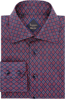 Overhemd Slim Fit Donkerblauw