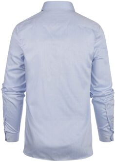 Overhemd Slim-Fit Herringbone Lichtblauw - 3XL,XXL
