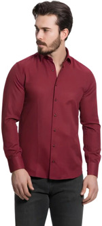 Overhemd slim fit Rood - 47 (XXXL)