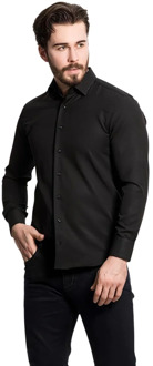 Overhemd slim fit Zwart - 40 (M)