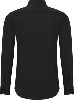 Overhemd slim fit Zwart - 6XL