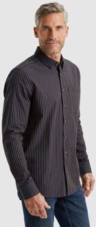 Overhemd Strepen Navy Bruin Donkerblauw - L,M,XL,XXL