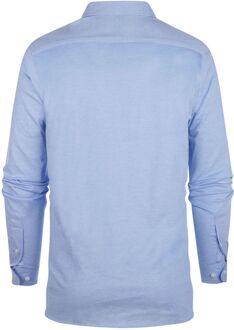 Overhemd Stretch Piqué Lichtblauw - M,XXL