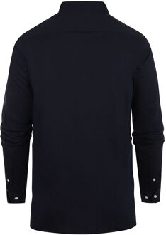Overhemd Stretch Piqué Navy Donkerblauw - M