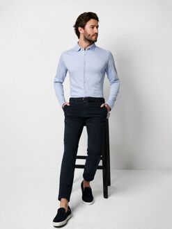 Overhemd Strijkvrij Kent Melange Lichtblauw - 3XL,L,M,S