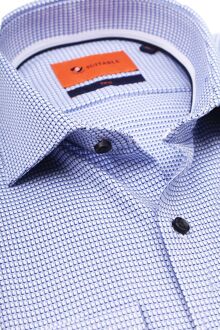 Overhemd Twill Print Blauw - 38,40