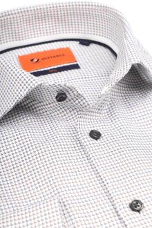 Overhemd Twill Print Wit - 38