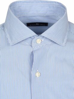 Overhemd Twill Streep Lichtblauw - L,M,XL