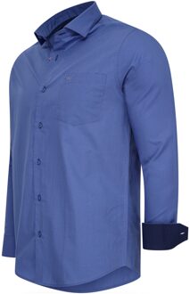 Overhemd uni Blauw - S