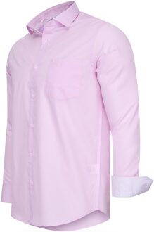 Overhemd uni Roze - L