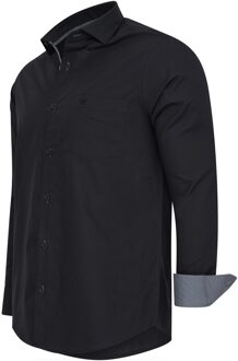 Overhemd uni Zwart - 2XL