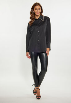 overhemdblouse Dames zwart - XS