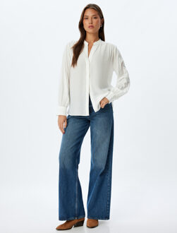 OVERHEMDEN LANGE MOUW Bootkraag Lange mouw Overhemd Wit