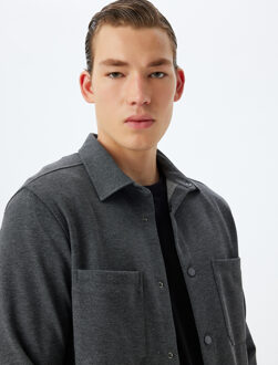 OVERHEMDEN LANGE MOUW Overhemdkraag Enkellengte Overhemd Donkergrijs