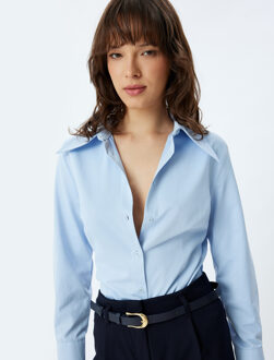 OVERHEMDEN LANGE MOUW Overhemdkraag Lange mouw Overhemd Indigoblauw