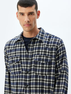 OVERHEMDEN LANGE MOUW Overhemdkraag Lange mouw Overhemd Navy/blauw