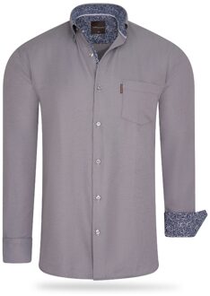 Overhemden Regular Fit Overhemd Antraciet Grijs - S
