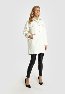 Overhemdjasje Dames wolwit Gebroken wit - S