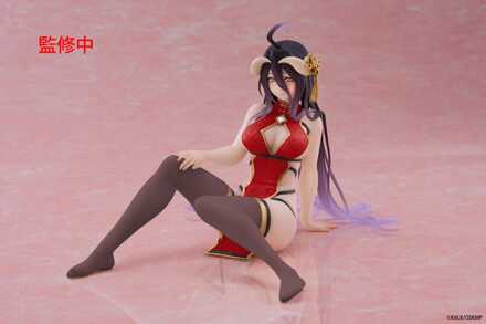 Overlord PVC Statue Desktop Cute Figure Albedo Chinese Dress Ver. Renewal 13 cm