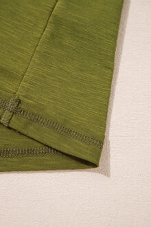 Overmaatse Korte Mouw T-shirt - maat L Kaki