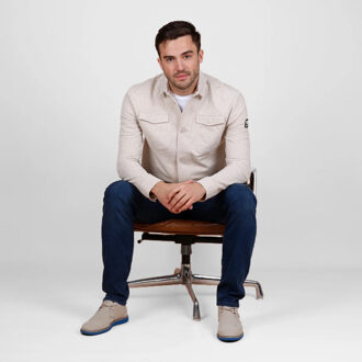 Overshirt andel zand melange Beige - S