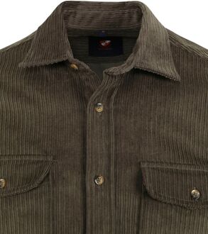 Overshirt Corduroy Donkergroen - L