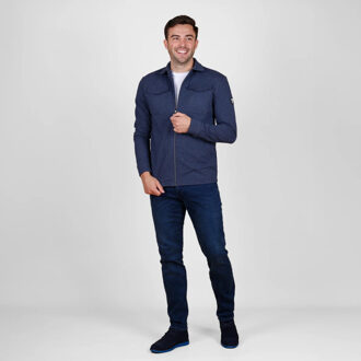 Overshirt hattem donker melange Blauw