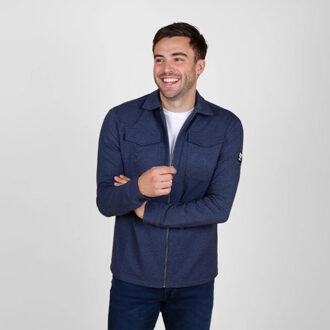 Overshirt hattem donker melange - maat 4XL Blauw