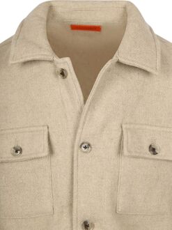 Overshirt Wool Blend Beige - L,XL