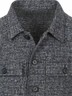 Overshirt Wool Blend Grijs Blauw - L,M,XL